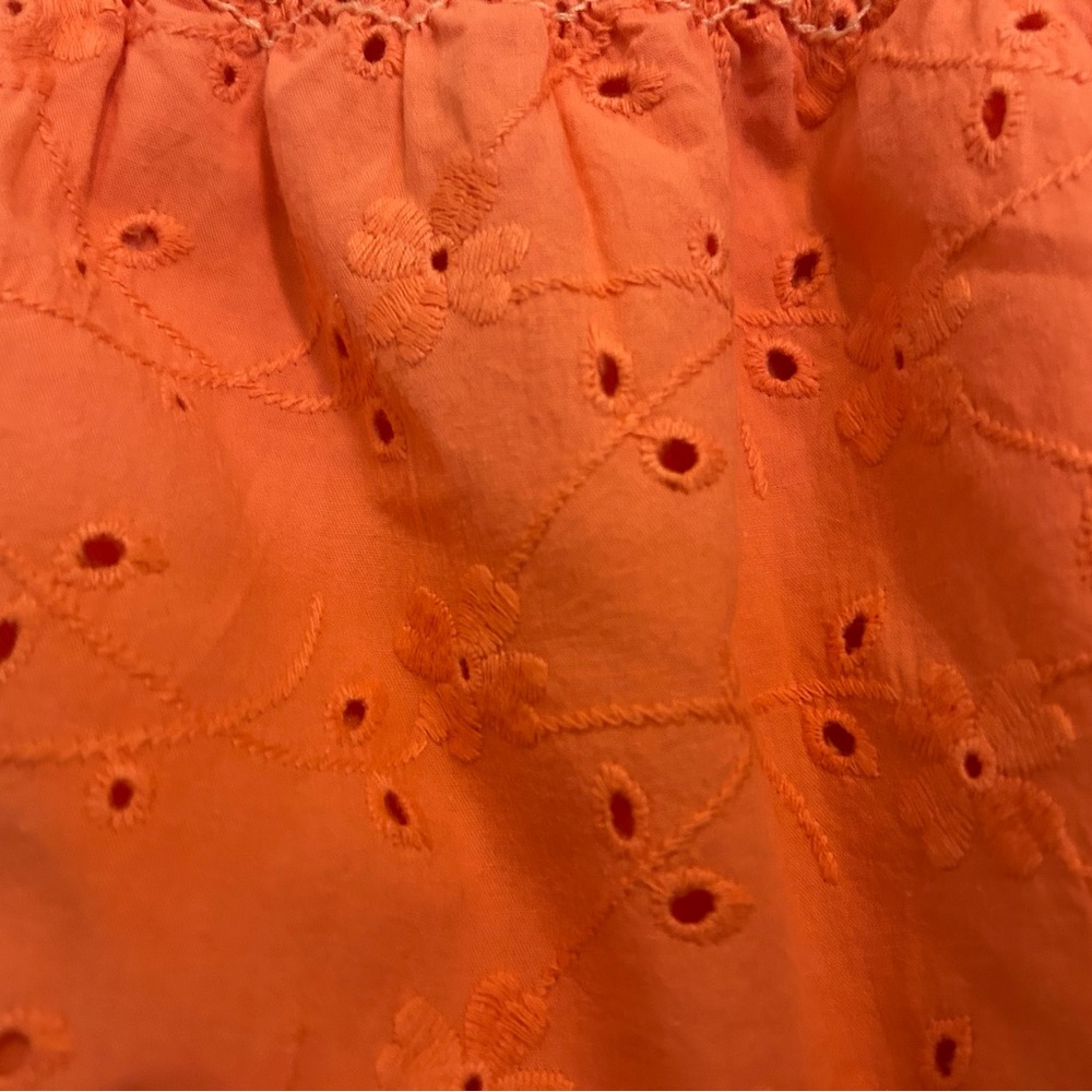 4/$20🌷🧡Baby Oshkosh B’Gosh Light Orange Flutter Sleeve Blouse🧡 2000’s ✨ - Picture 5 of 9